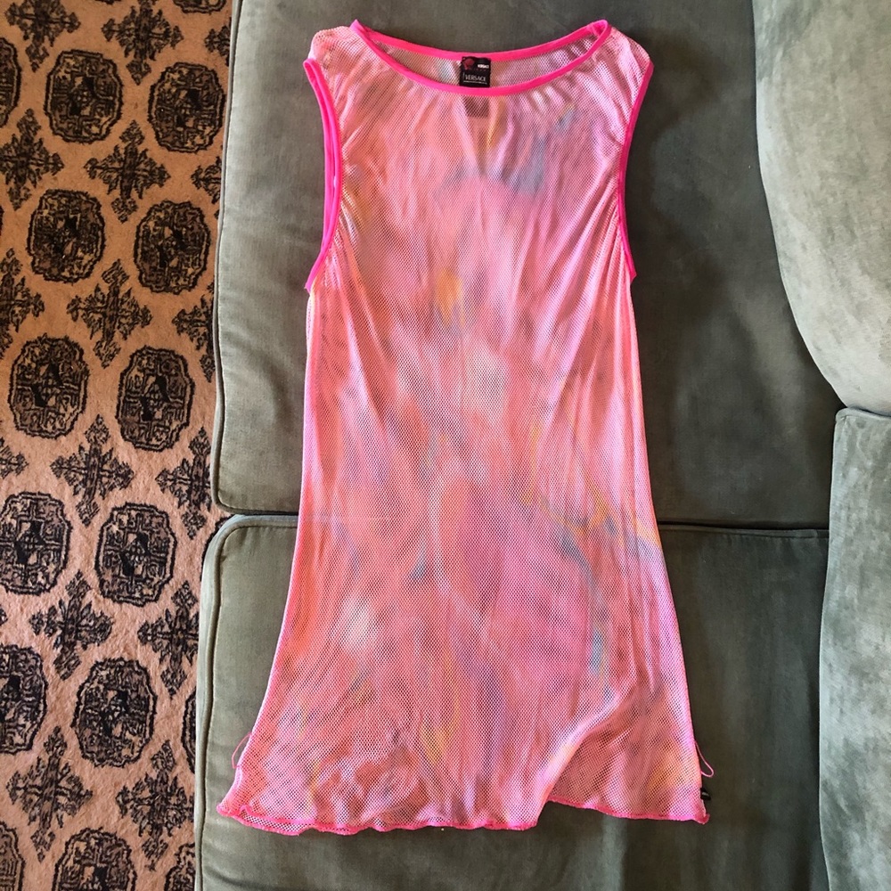 Vintage Pink Versace See Through Coverup